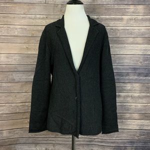 Eileen Fisher Grey Merino Wool Cardigan